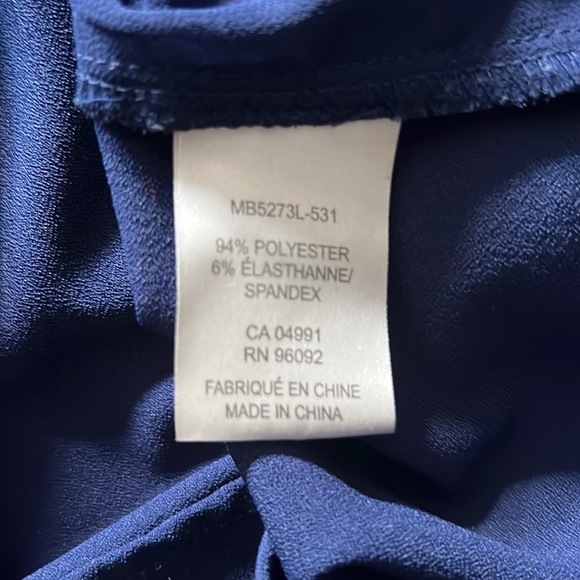 Navy blue sleeveless blouse size L - Picture 6 of 6